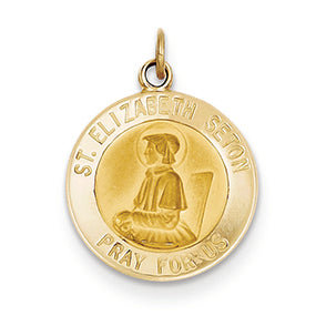 14K Gold Saint Elizabeth Seton Medal Charm