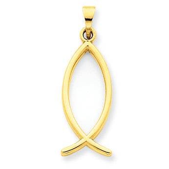 14K Gold Ichthus Fish Charm