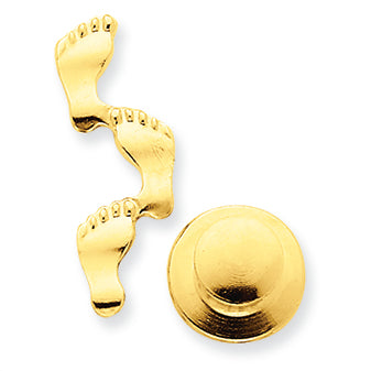 14K Gold Footprints Tie Tac