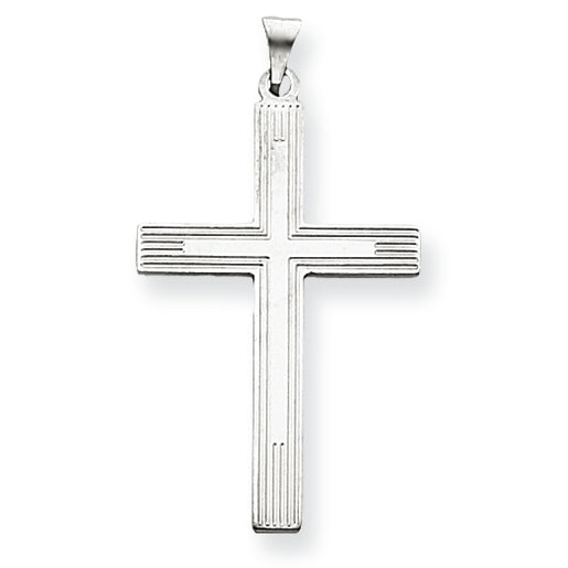 14K Gold White Cross Charm
