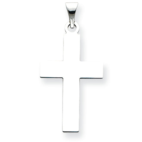 14K White Gold Cross Pendant