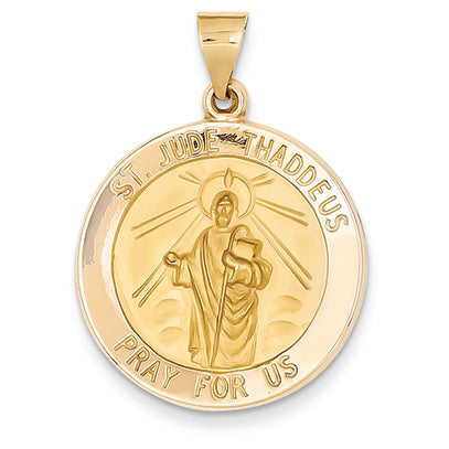14K Gold Saint Jude Medal Pendant