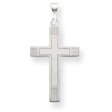 14K Gold White Cross Charm