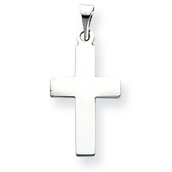 14K White Gold Cross Pendant