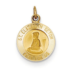 14K Gold Saint Elizabeth Seton Medal Charm