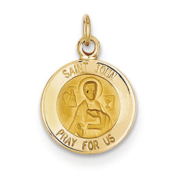 14K Gold Saint John Medal Charm