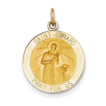 14K Gold Saint Gerard Medal Pendant