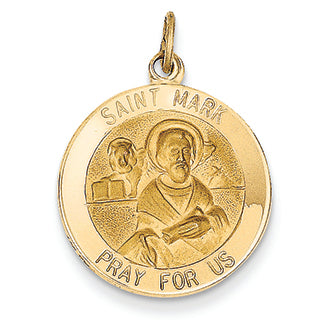 14K Gold Saint Mark Medal Pendant