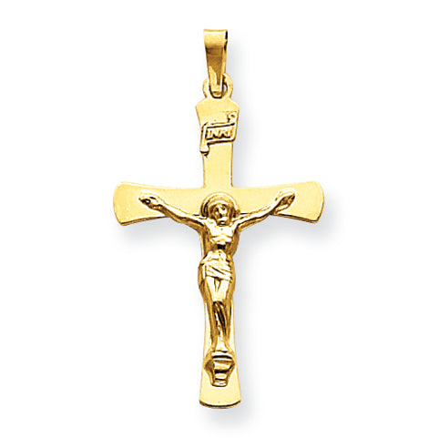 14K Gold Two-tone INRI Crucifix Pendant