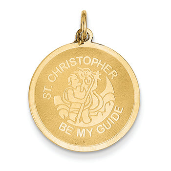 14K Gold Saint Christopher Medal Charm