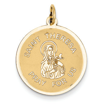 14K Gold Saint Theresa Charm