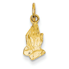 14K Gold Praying Hands Charm