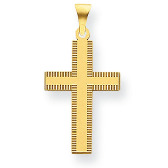 14K Gold Laser Designed Cross