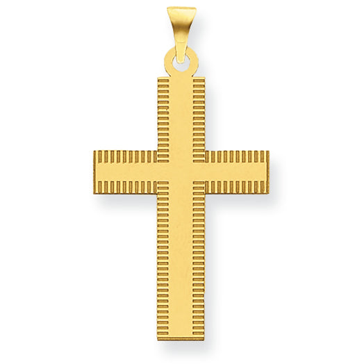 14K Gold Laser Designed Cross