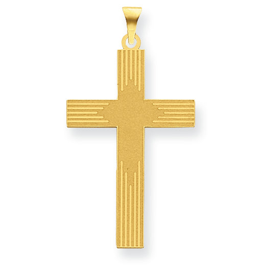 14K Gold Laser Designed Cross