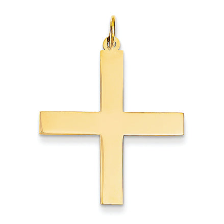 14K Gold Laser Designed Cross Pendant