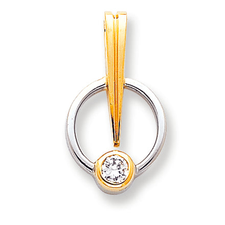 0.5 Carat 14K Gold Two-tone Diamond Slide