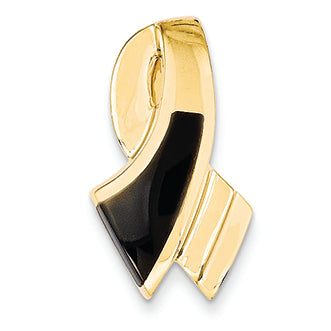 14K Gold Onyx Slide