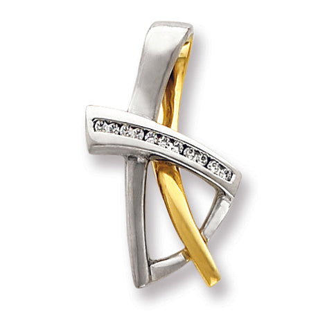 0.2 Carat 14K Gold Two-tone Diamond slide