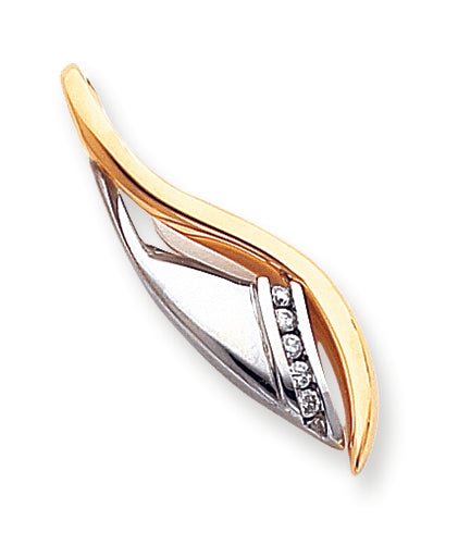 0.2 Carat 14K Gold Two-tone Diamond slide