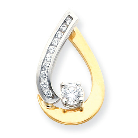 0.4 Carat 14K Gold Two-tone Diamond slide