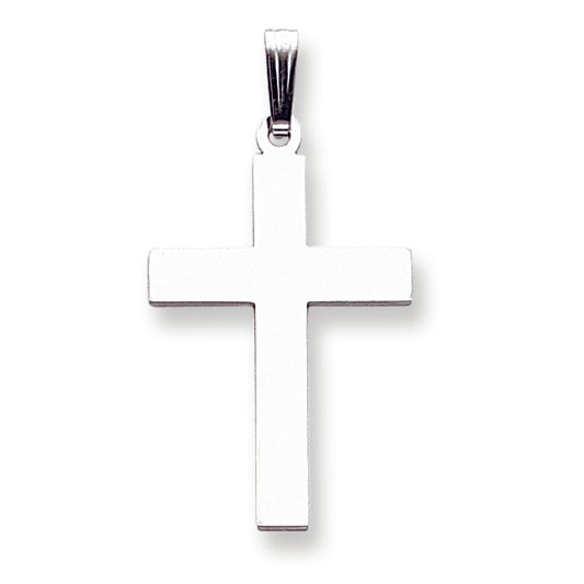 14K White Gold Cross Pendant