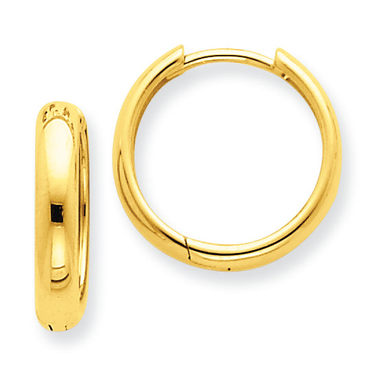 14K Gold Hinged Hoop Earrings