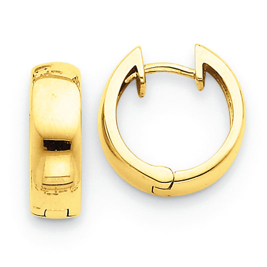 14K Gold Hinged Hoop Earrings