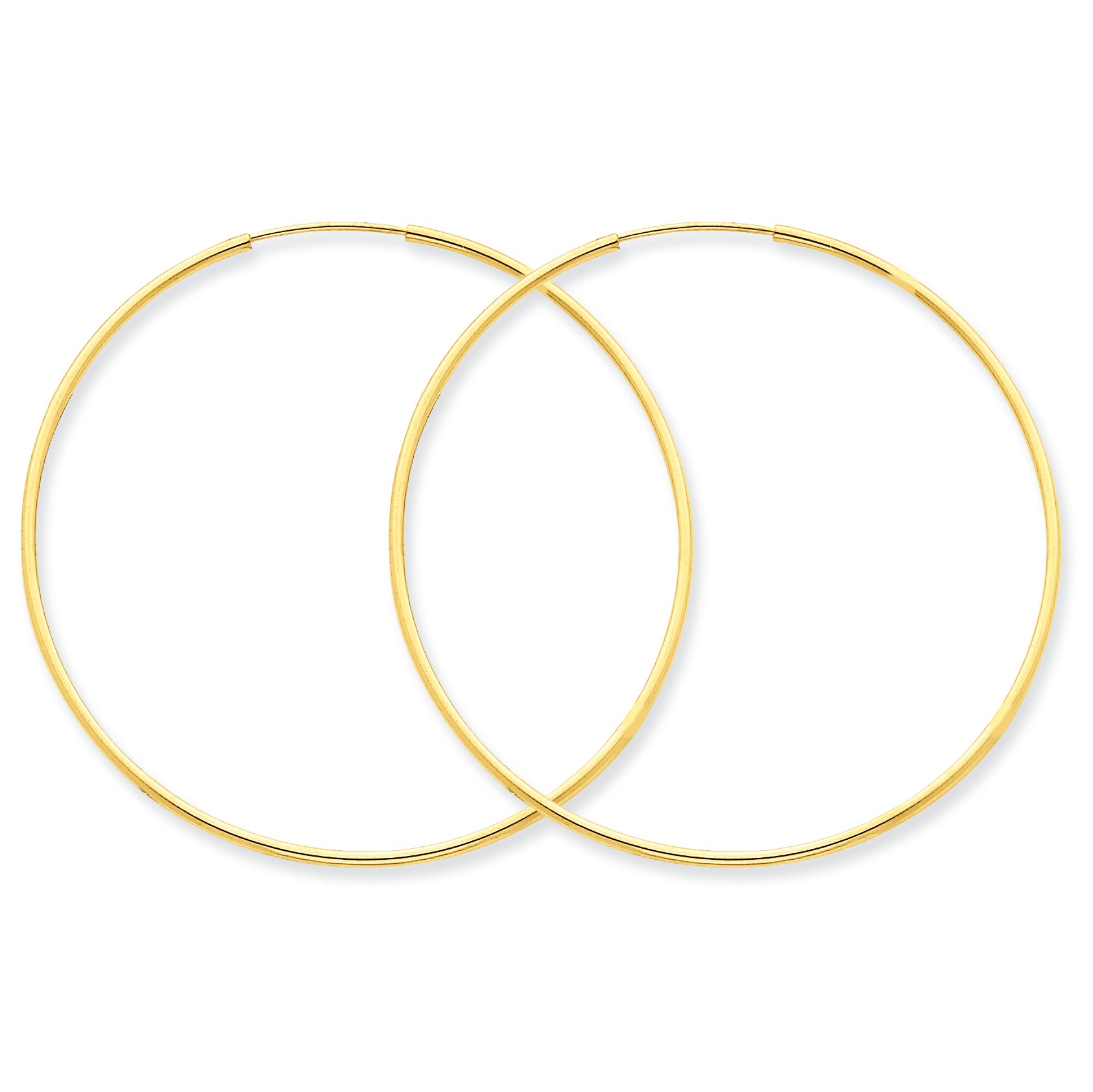 14K Gold 1.25mm Endless Hoop Earring