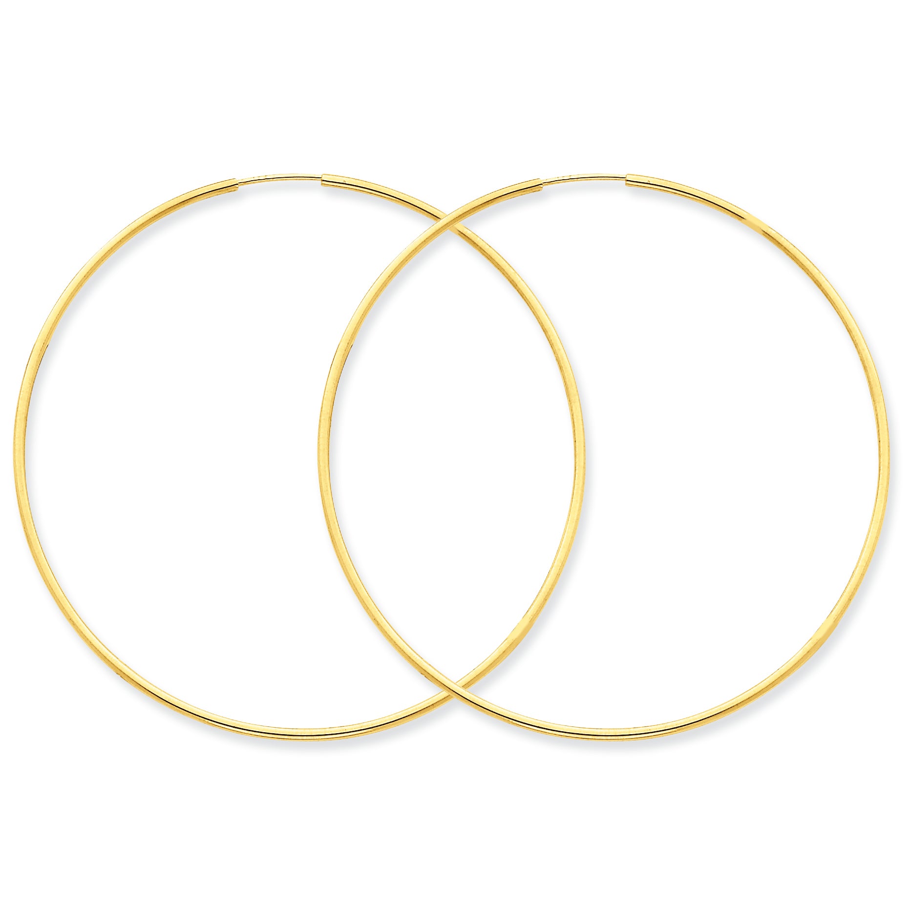 14K Gold 1.25mm Endless Hoop Earring