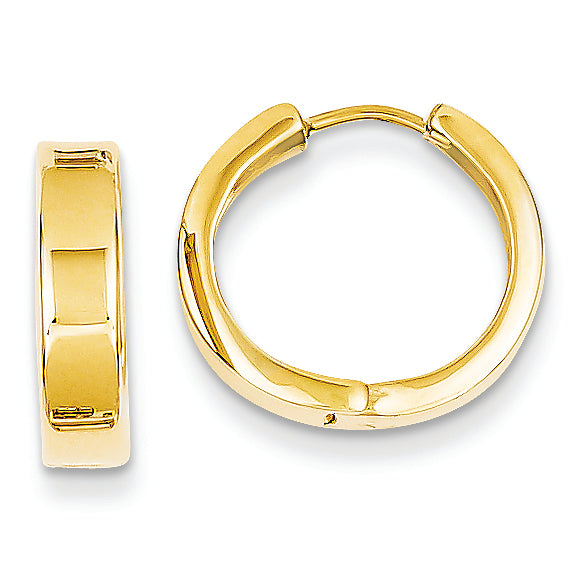 14K Gold Hinged Hoop Earrings