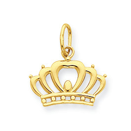 14K Gold Crown Charm