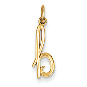 14K Gold Yellow Gold Initial Charm