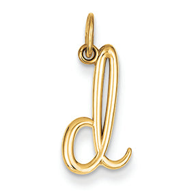 14K Gold Yellow Gold Initial Charm