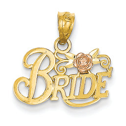 14K Gold Two-tone Bride Pendant