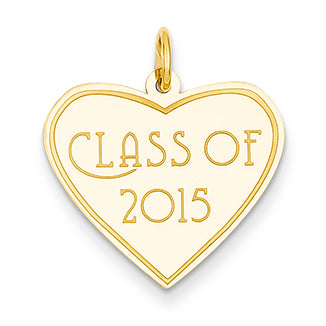 14K Gold Class of 2015 Heart Charm