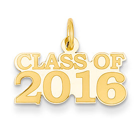 14K Gold Class of 2016 Charm