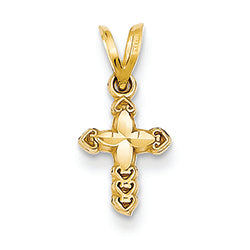 14K Gold Small Cross Pendant