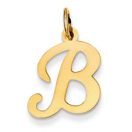 14K Goldy Die Struck Initial B Charm