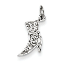 14K White Gold Diamond Boot Charm