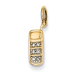 14K Gold Diamond Cell Phone Charm