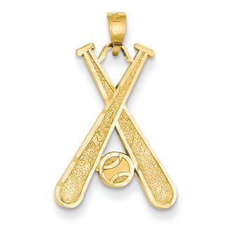 14K Gold Baseball Charm