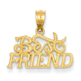 14K Gold Best Friends Pendant