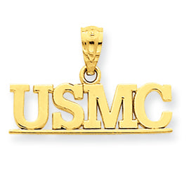 14K Gold USMC Pendant