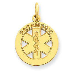 14K Gold Small Paramedic Medical Charm