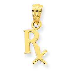 14K Gold Prescription Symbol RX Penadant