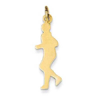 14K Gold Runner Charm
