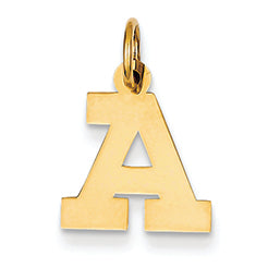 14K Gold Small Block Intial Charm