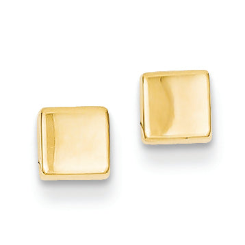 14K Gold Polished Square Post Ear