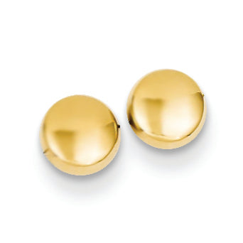 14K Gold Polished Half Ball Post Ear
